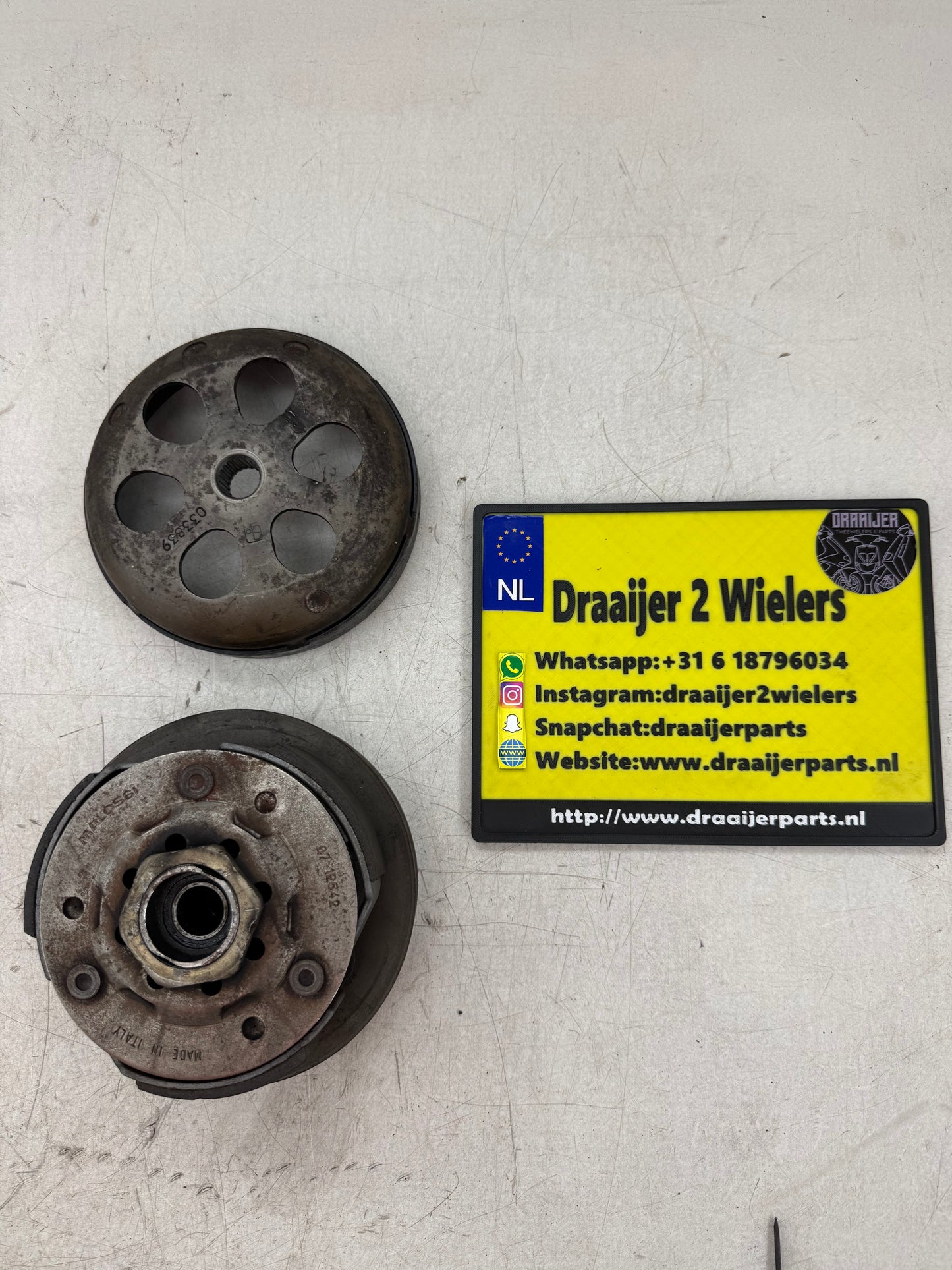 Piaggio koppeling set dubbelgelagerd, malossi koppeling, malossi torque driver 125cc 180cc