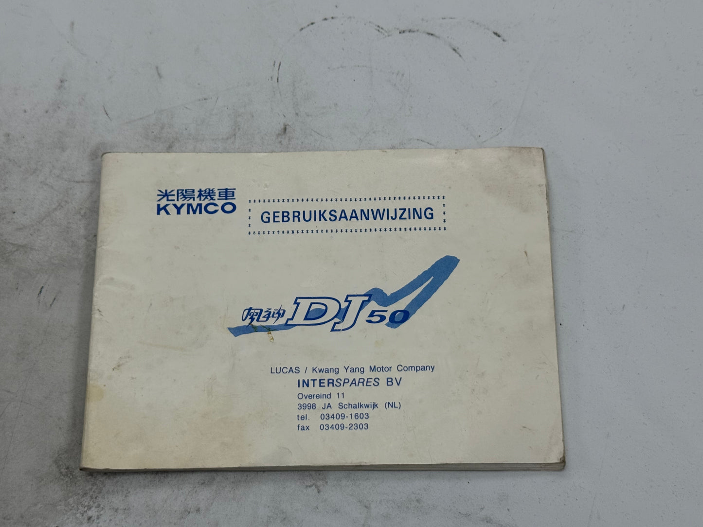 Kymco DJ 50 gebruikers aanwijzing vintage
