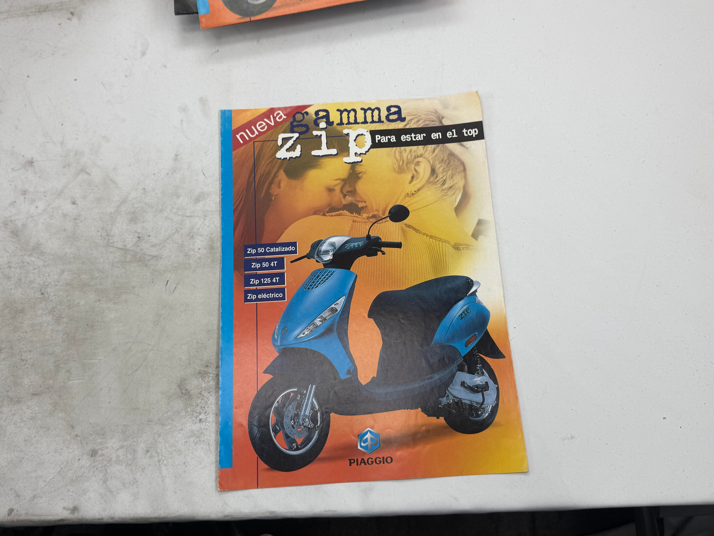 Piaggio Zip 2 takt reclame blaadje vintage