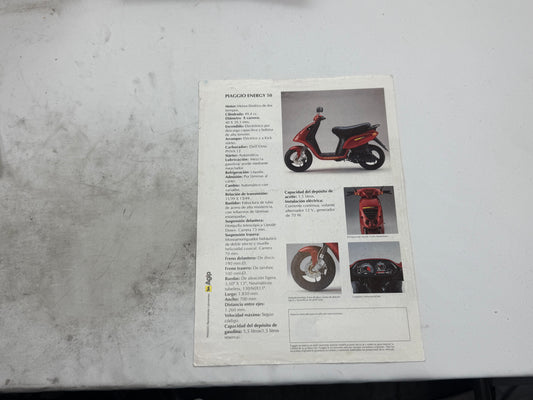 Piaggio NRG reclame blaadje vintage