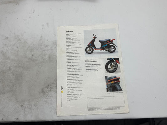 Piaggio / Gilera Typhoon storm reclame blaadje vintage