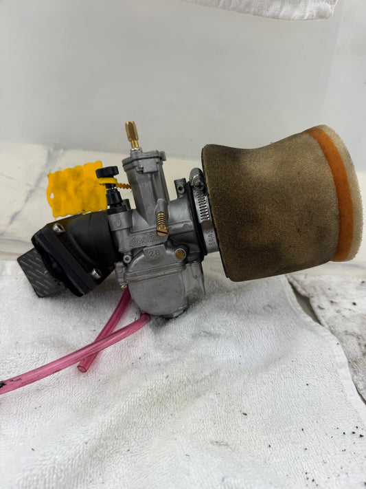 Piaggio inlaat set Stage 6 membraam en spruitstuk, polini 28mm en TwinAir powerfilter