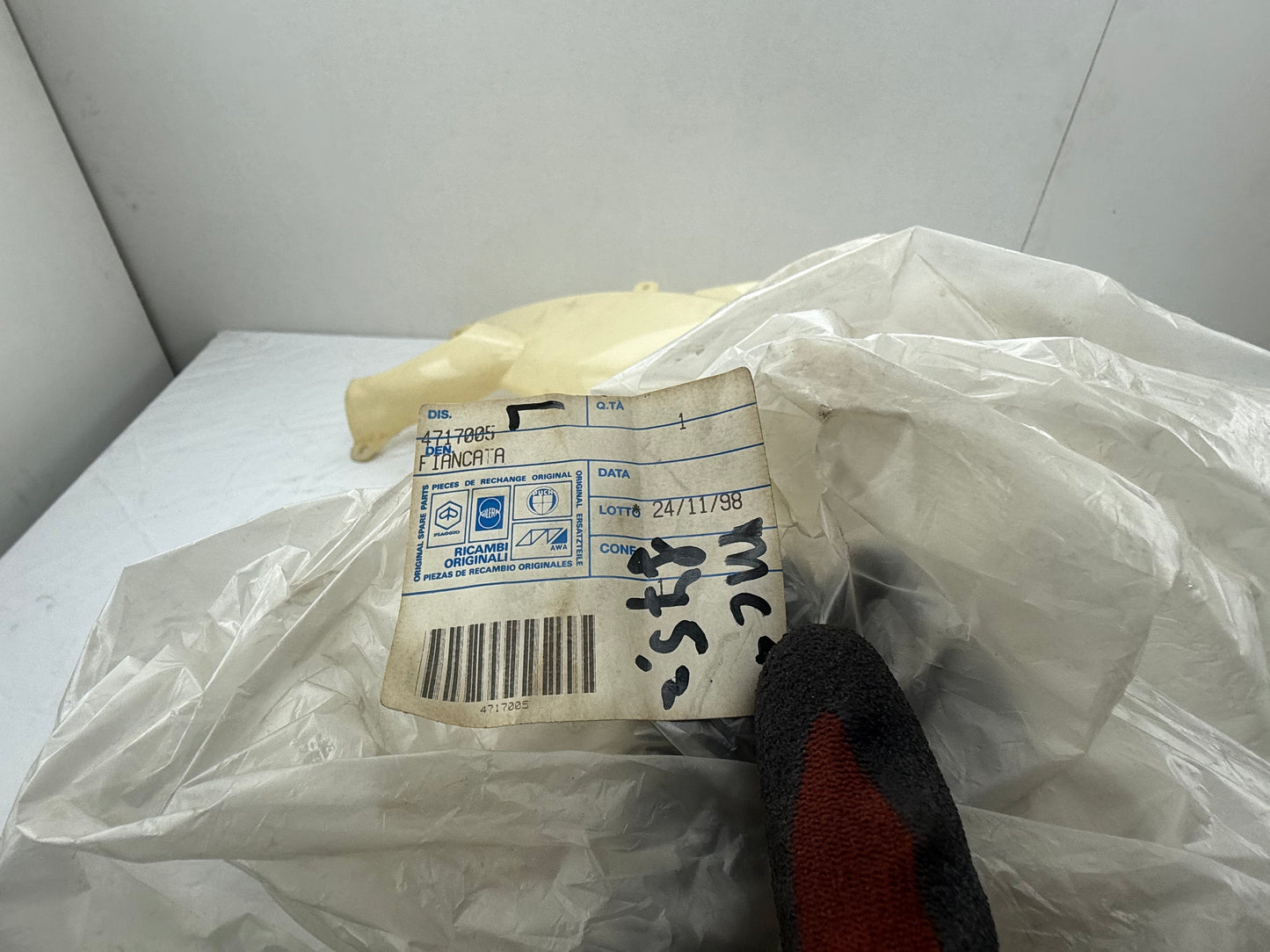 Piaggio NRG MC3 left rear panel unpainted NOS