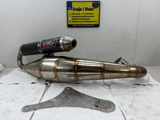 HT race uitlaat met gianelli demper 52 slag 125cc 180cc zgan