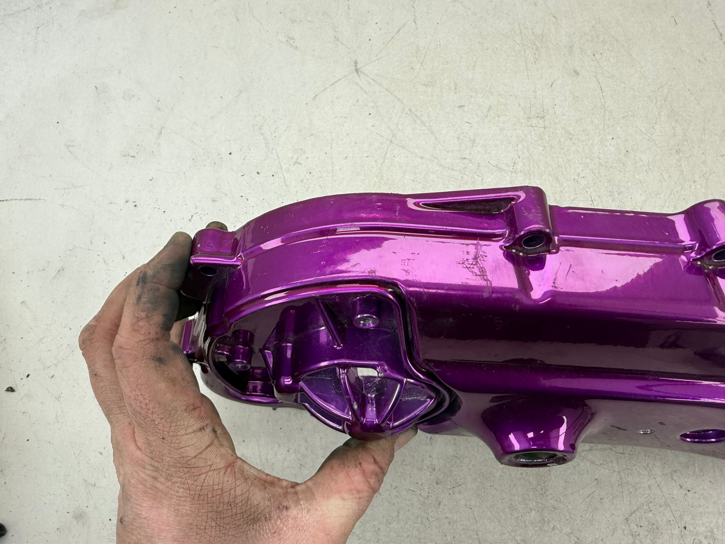 Piaggio carterkap dubbelgelagerd paars gecoat