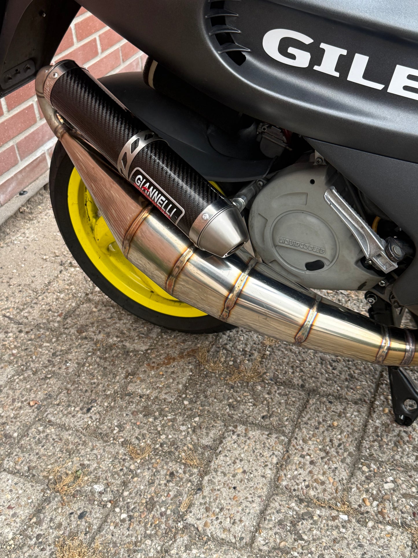 HT race uitlaat met gianelli demper 52 slag 125cc 180cc zgan
