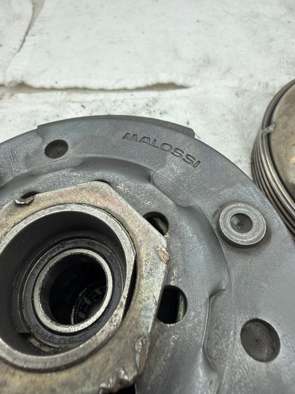 Piaggio Dg koppeling met malossi torsion controller, malossi koppelingshuis en malossi delta clutch
