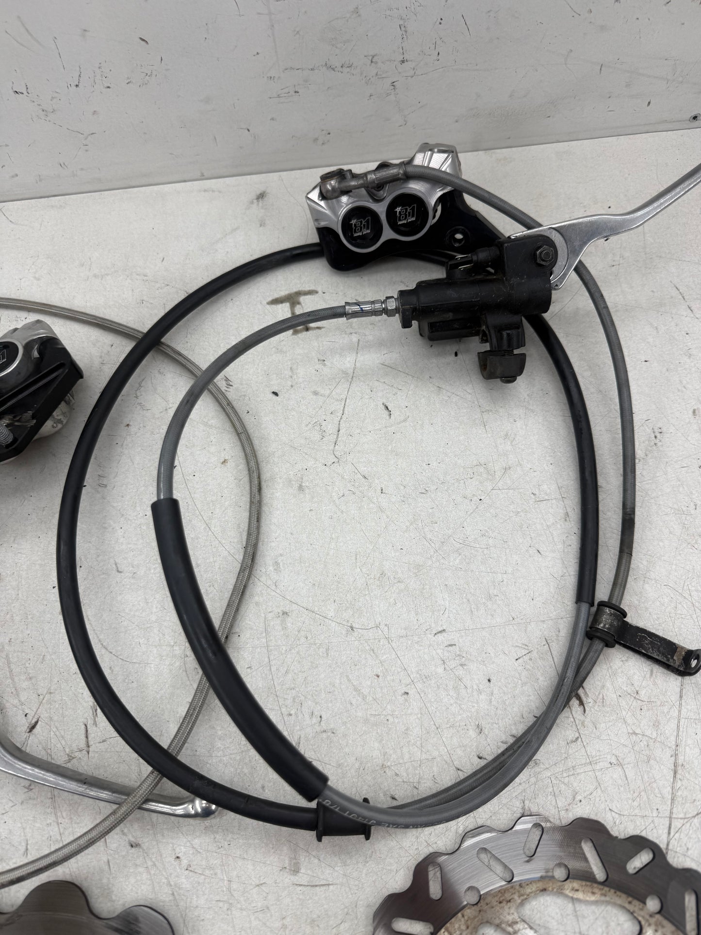 Gilera Runner upgrade rem set voor & achter ottopuntuono malossi en galver remschijf 125cc 180cc