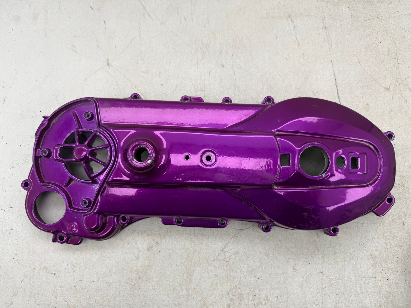 Piaggio carterkap dubbelgelagerd paars gecoat