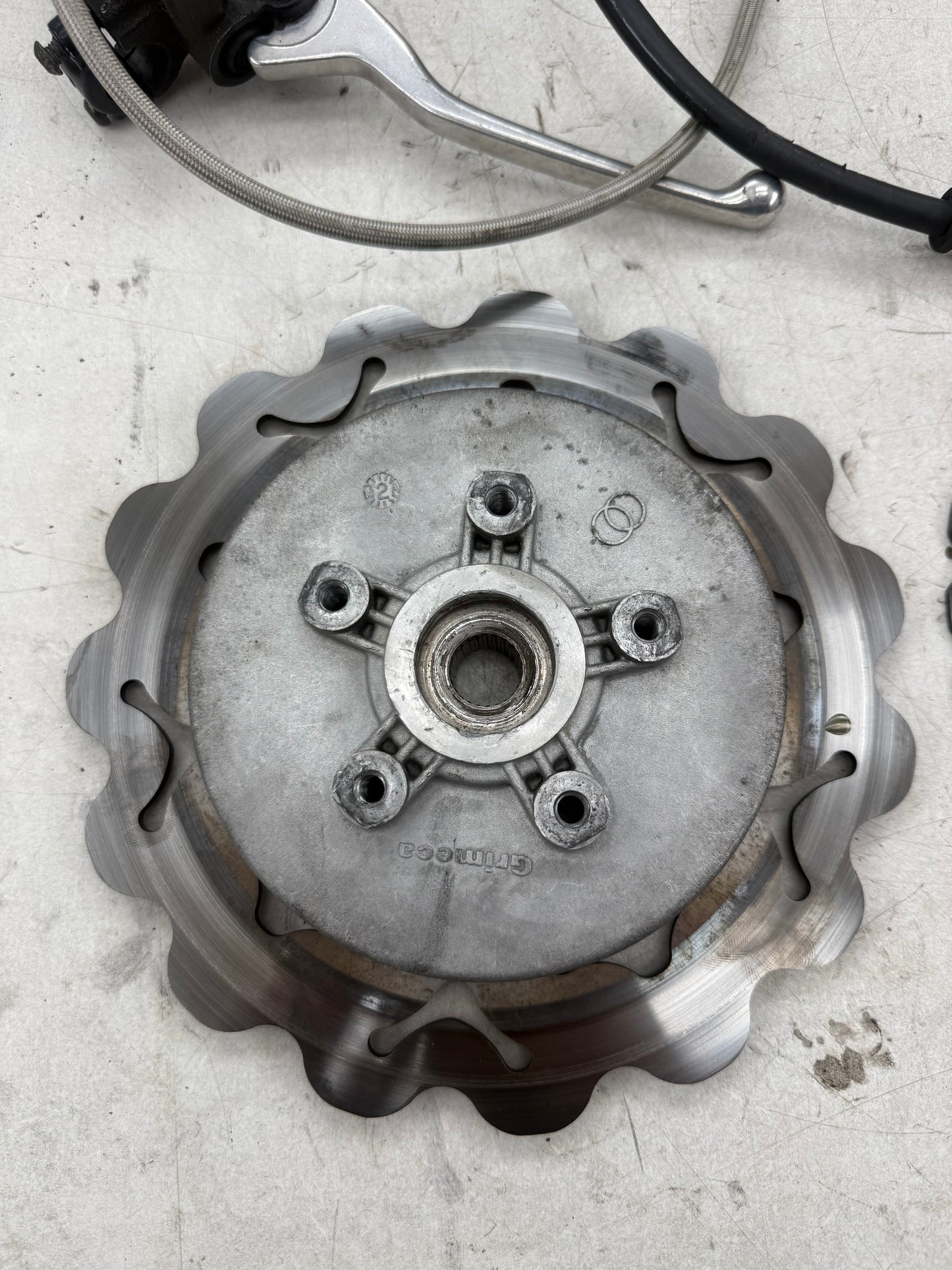 Gilera Runner upgrade rem set voor & achter ottopuntuono malossi en galver remschijf 125cc 180cc