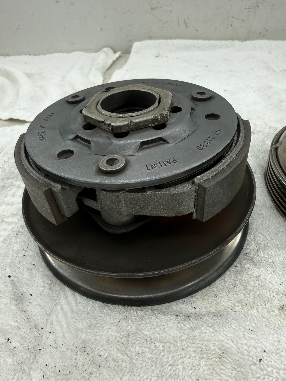 Piaggio Dg koppeling met malossi torsion controller, malossi koppelingshuis en malossi delta clutch