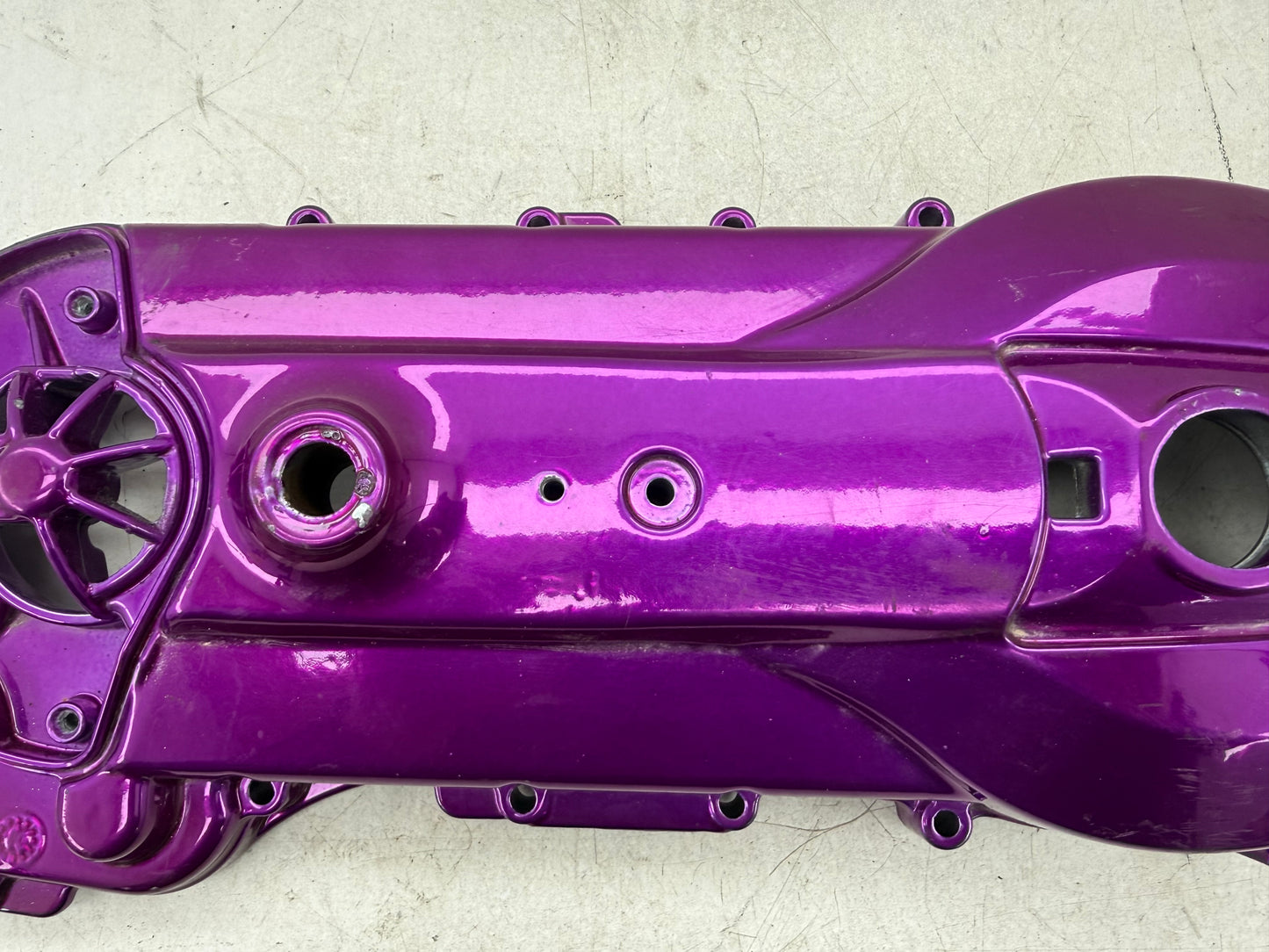 Piaggio carterkap dubbelgelagerd paars gecoat