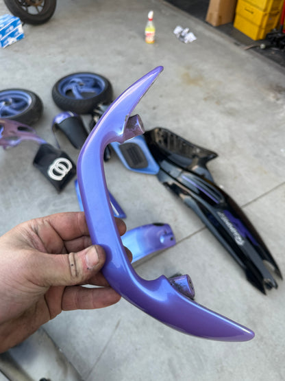 Gilera Runner violet kappenset met wielen 125cc 180cc.