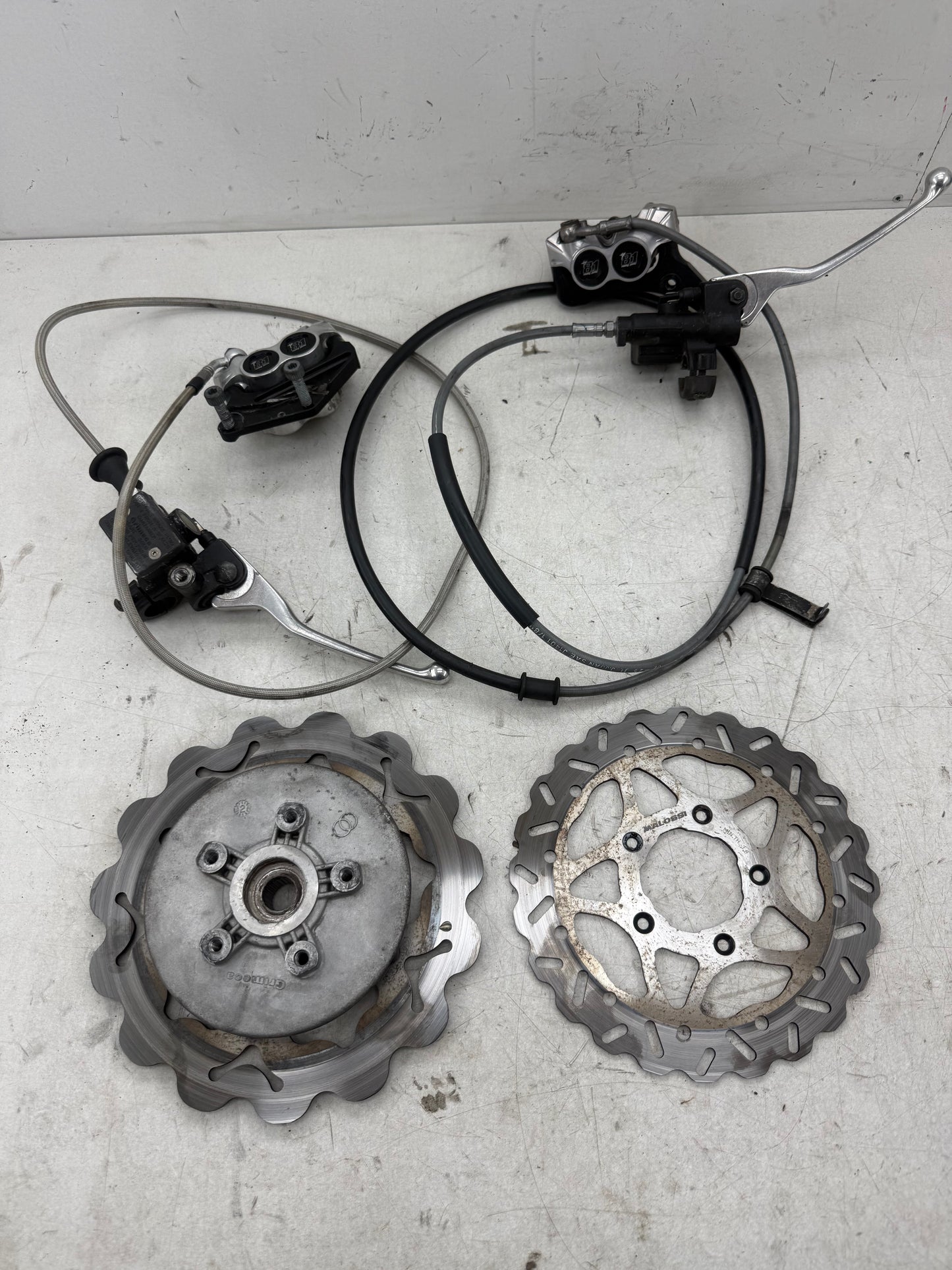 Gilera Runner upgrade rem set voor & achter ottopuntuono malossi en galver remschijf 125cc 180cc