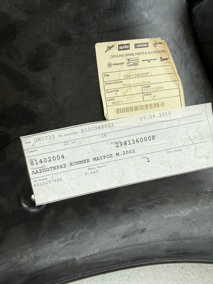 Gilera Runner kenteken spatbord zwart NIEUW (nos)
