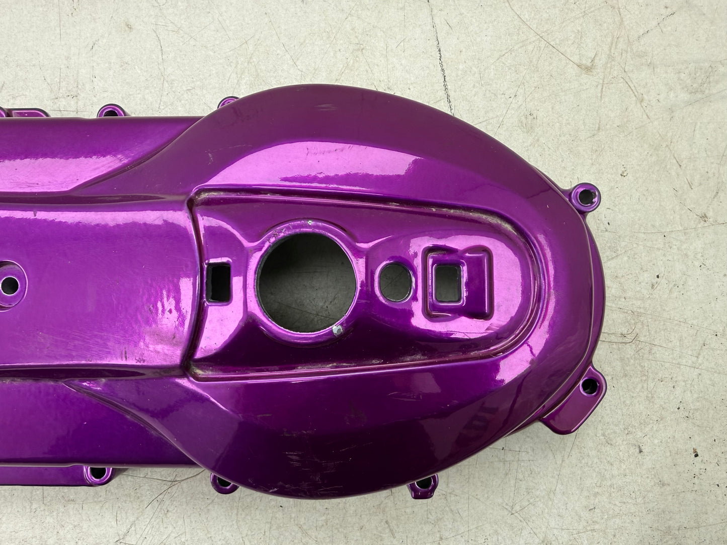 Piaggio carterkap dubbelgelagerd paars gecoat