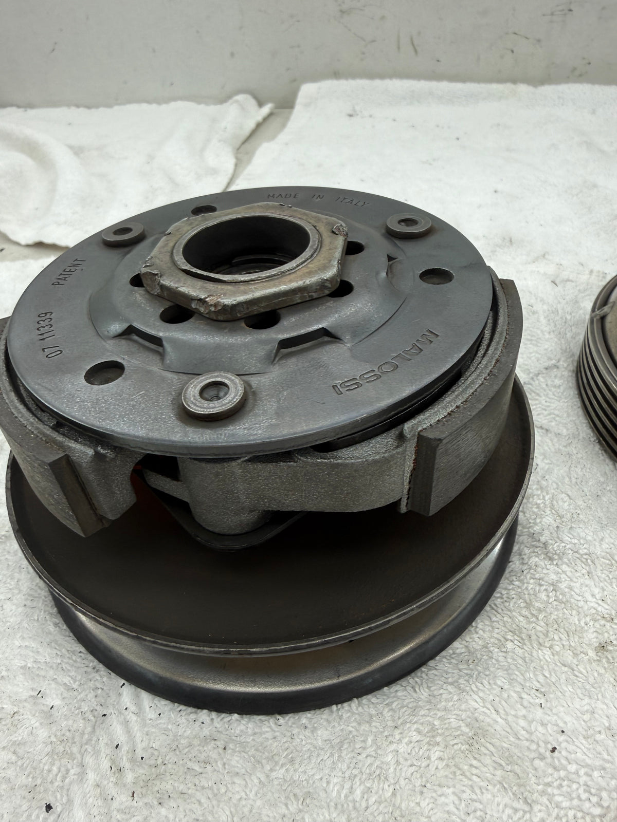 Piaggio Dg koppeling met malossi torsion controller, malossi koppelingshuis en malossi delta clutch