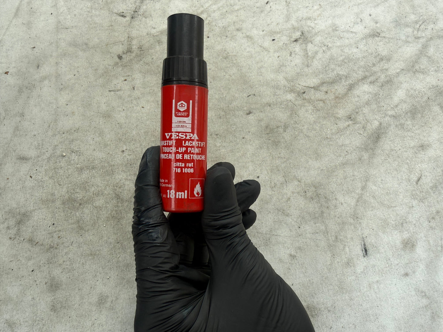 Piaggio vespa lakstift Citta rot vintage