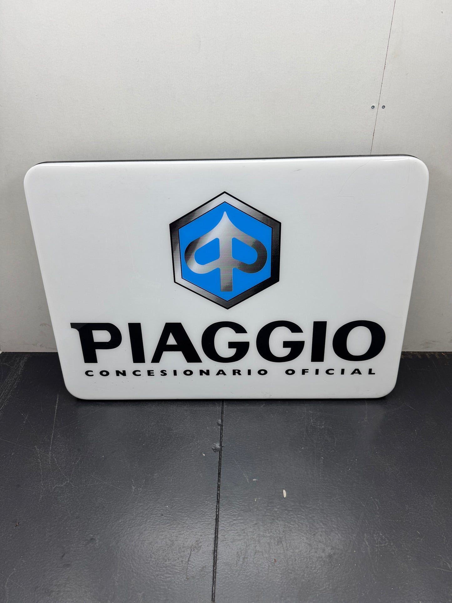 Piaggio neon lichtbord vintage
