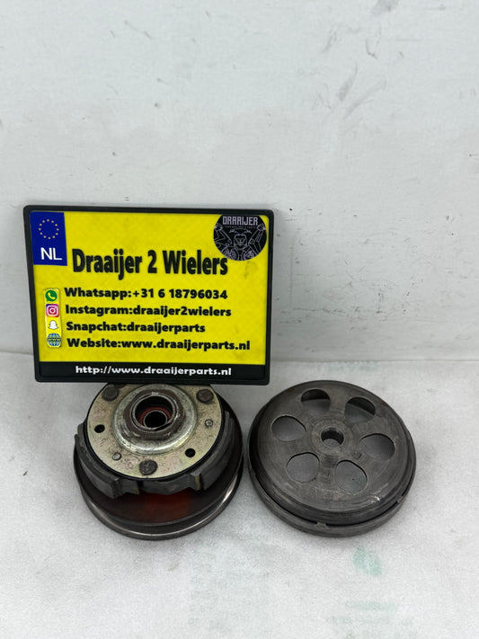Piaggio 125 koppeling set dubbelgelagerd met rode trekveren