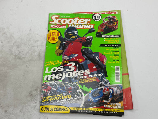 Scooter magazine met onder andere de Gilera Runner pogialli , Zip SP 2000, Zip SP98 vintage
