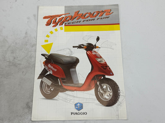 Piaggio Typhoon 50 reclame blaadje vintage