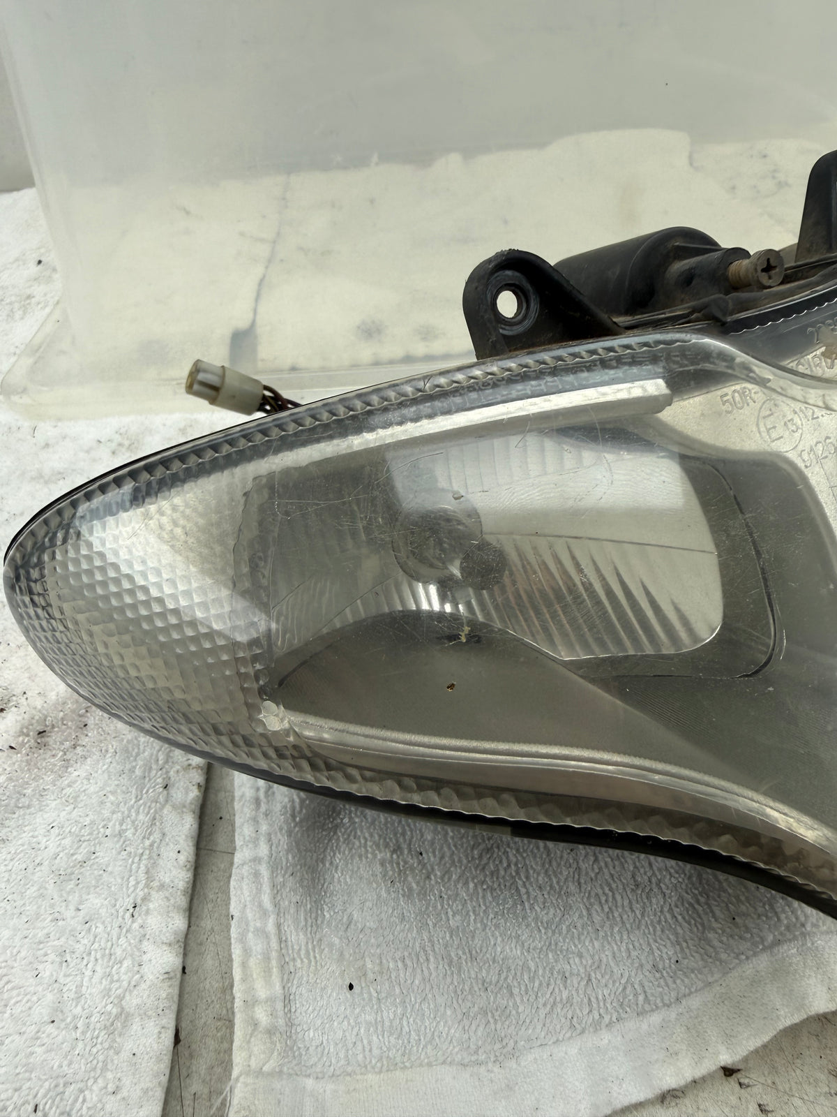 Gilera Runner koplamp chrome binnenkant ronde stekker 125cc 180cc