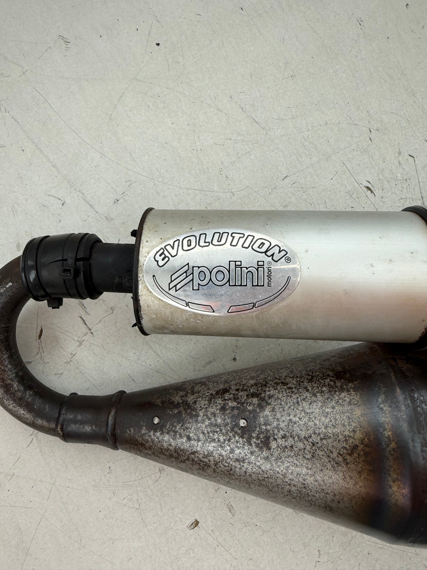 Piaggio uitlaat Polini terugloop 125cc 180cc