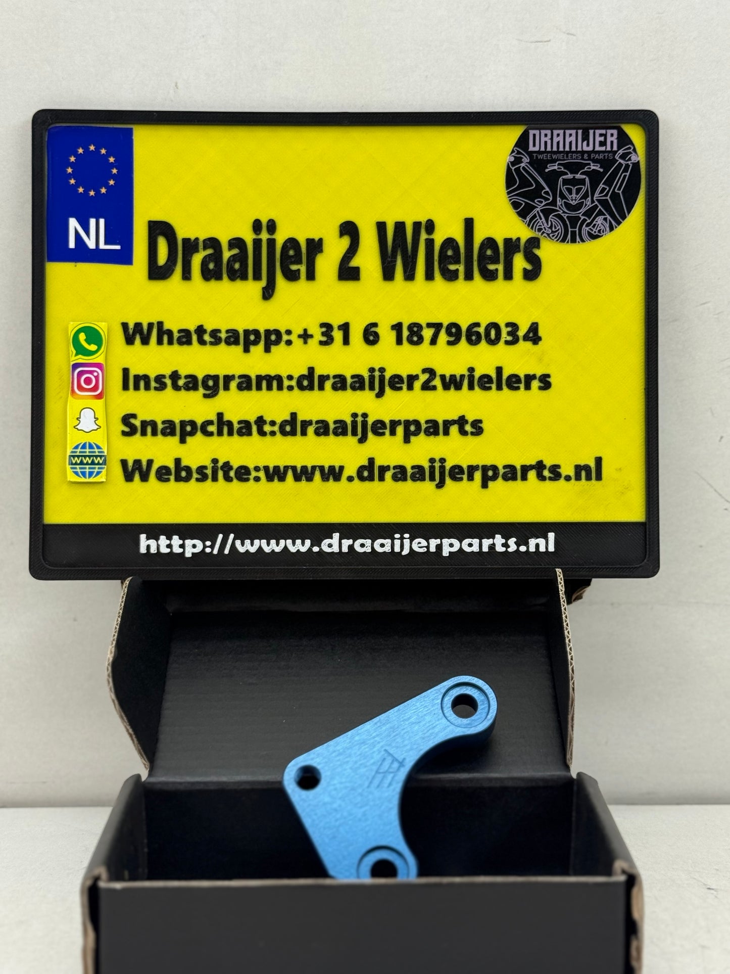 Piaggio remklauw brace HT Tuning blauw nieuw